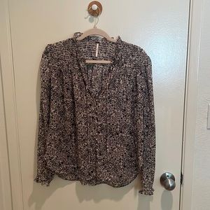 Free people flowy sheer blouse